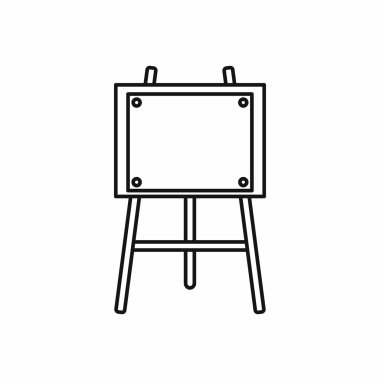 Ahşap şövale simgesi, anahat stili