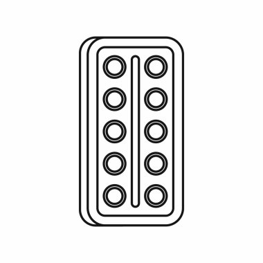 Suluboya fırça simgesini, anahat stili ile bir kutu içinde