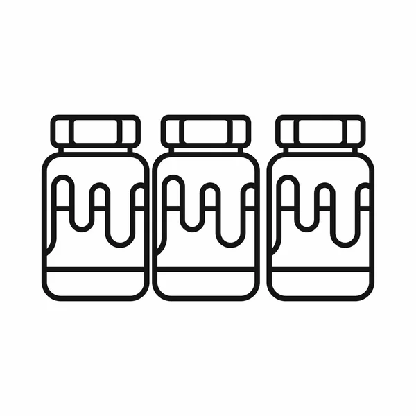 三个塑料瓶与水粉图标 — 图库矢量图片