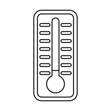 Soğuk termometre simgesi, anahat stili