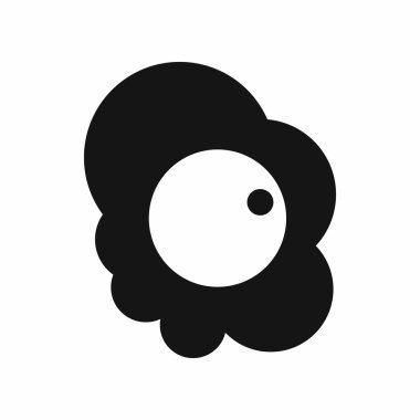 Kızarmış yumurta simgesi, basit tarzı