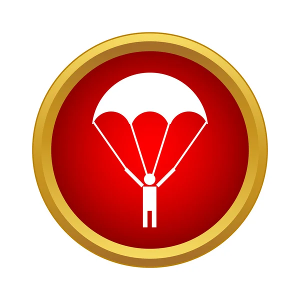 Parachutist icon in simple style — Stock Vector