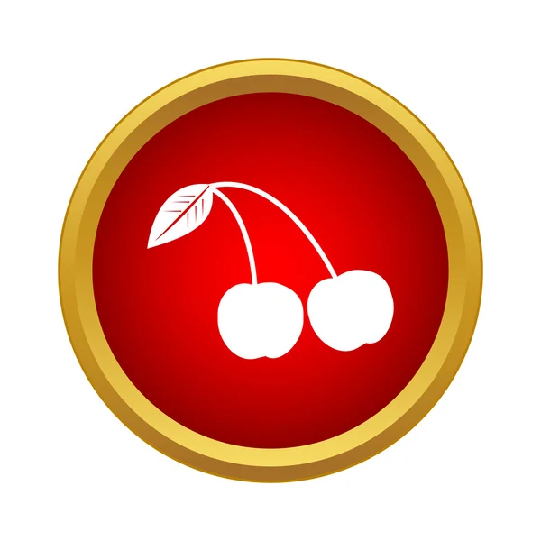 Cherry icon in simple style — Stock Vector