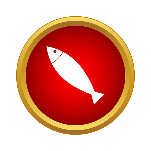 Ícone de peixe em estilo simples —  Vetores de Stock