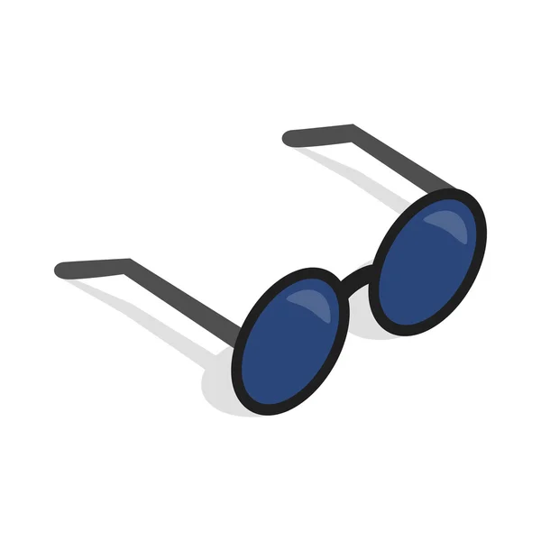 眼鏡のアイコン、等角投影の 3d スタイル — ストックベクタ