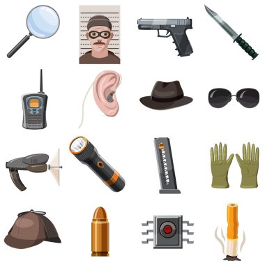 Casus Icons set, karikatür tarzı