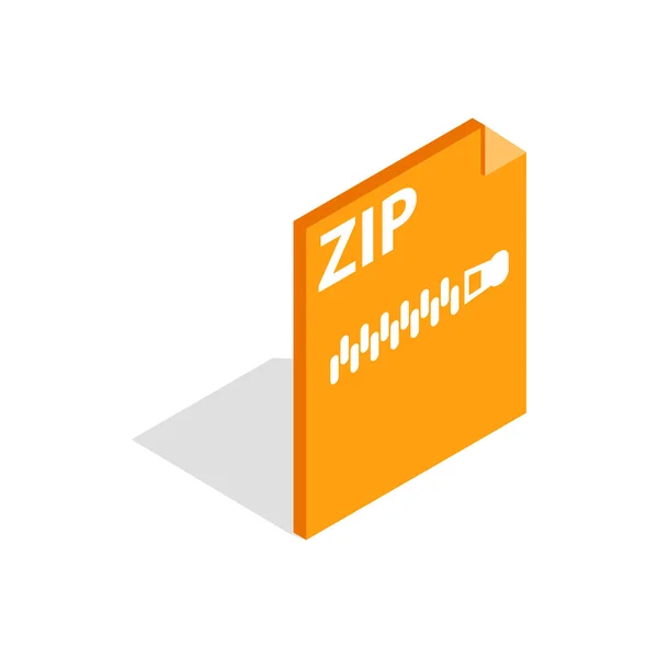 档案 Zip 格式图标，等距 3d 风格 — 图库矢量图片