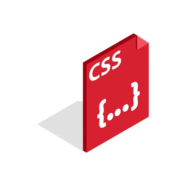 Ikona pliku CSS rozszerzenie, izometryczny styl 3d — Wektor stockowy