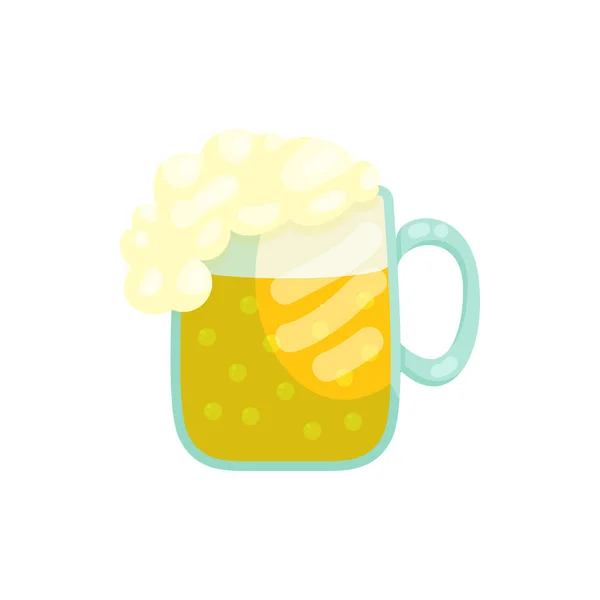 Mug of beer icon in cartoon style — Stock Vector