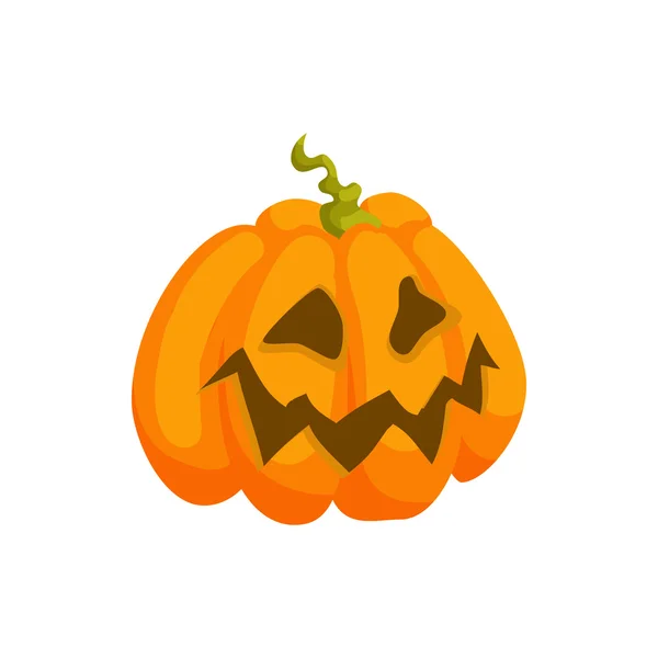 Icono de calabaza de Halloween en estilo de dibujos animados — Vector de stock