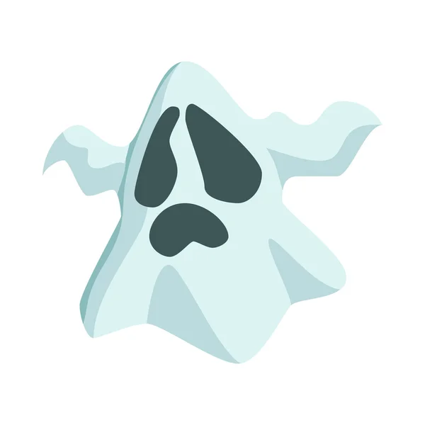 Icône fantôme Halloween, style dessin animé — Image vectorielle