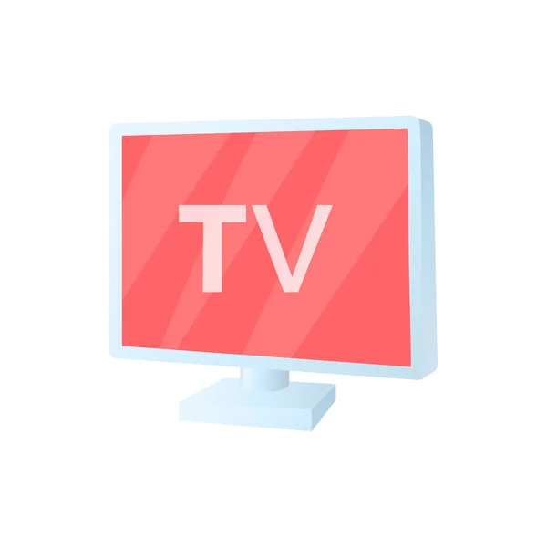 TV scherm pictogram in cartoon stijl — Stockvector