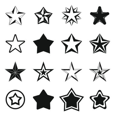Yıldız Icons set, basit ctyle