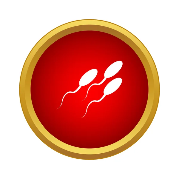 Sperma-Ikone, einfacher Stil — Stockvektor