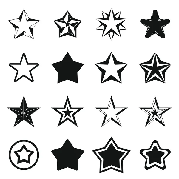 Star icons set, simple ctyle — Stock Vector