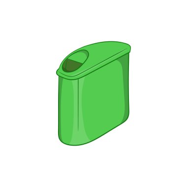Çöp kutusu kapağı simgesi, karikatür tarzı