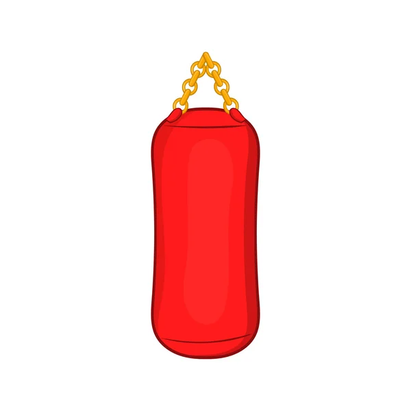 Icona di pera sportiva rossa, stile cartone animato — Vettoriale Stock