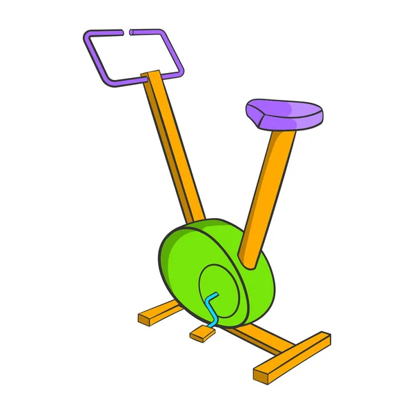 Icono de la bicicleta de fitness, estilo de dibujos animados — Vector de stock