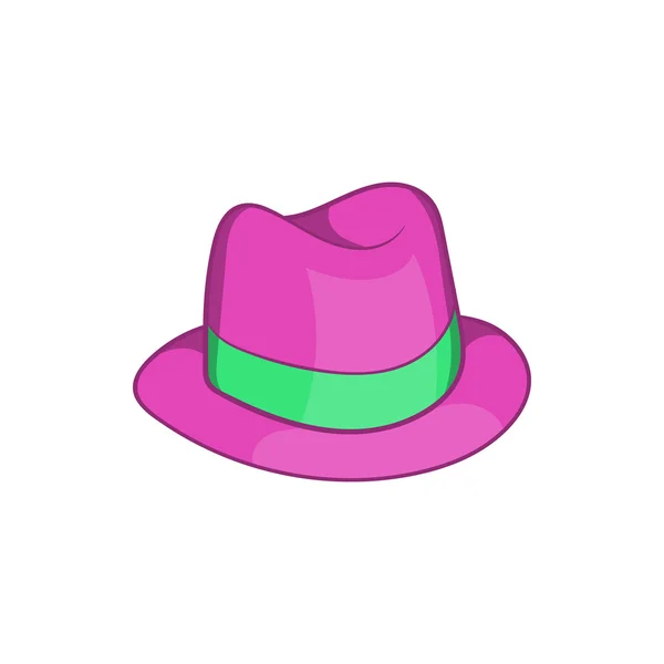 Ícone de chapéu de cavalheiros, estilo cartoon — Vetor de Stock