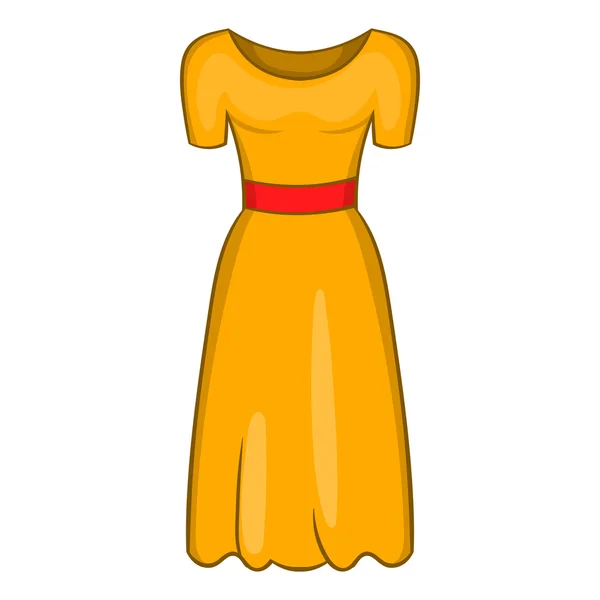 Femme icône robe fantaisie, style dessin animé — Image vectorielle