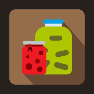 Kavanoz turşu sebze ve reçel simgesi