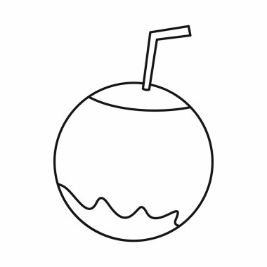 Hindistan cevizi ile hasır kutsal kişilerin resmi, anahat stili