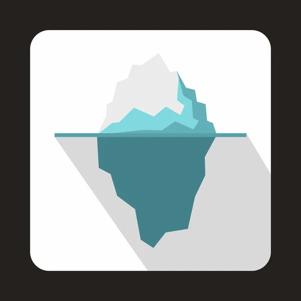 Ikona góry lodowej w płaski — Wektor stockowy