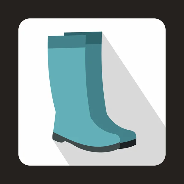 Rubber boots icon in flat style — Stock Vector