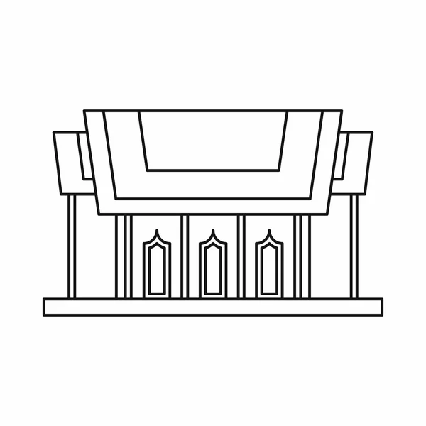 Icono del templo de Tailandia, estilo de esquema — Archivo Imágenes Vectoriales
