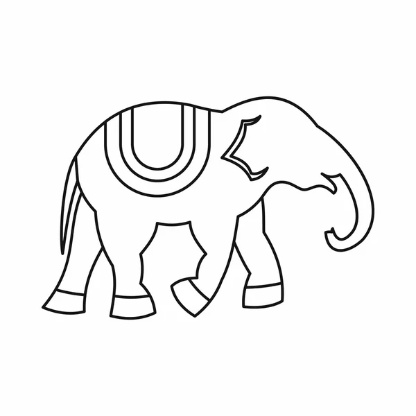 Icono de elefante, estilo de contorno — Vector de stock