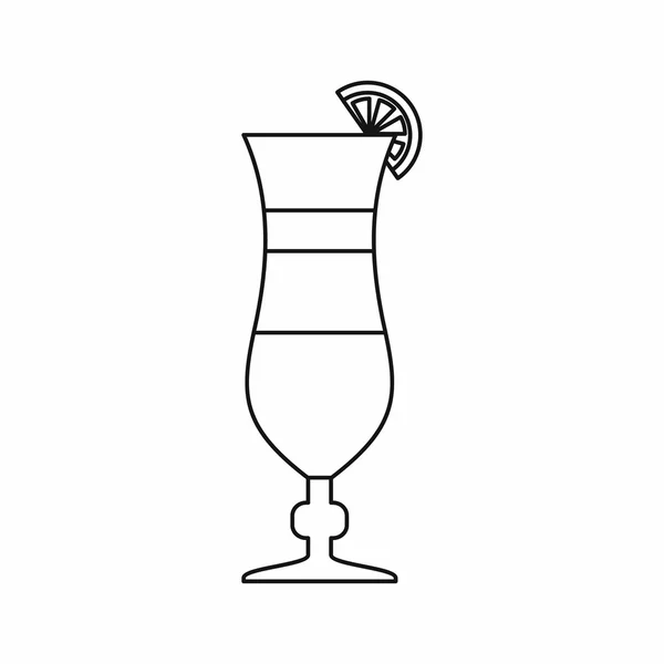 Icône cocktail, style contour — Image vectorielle