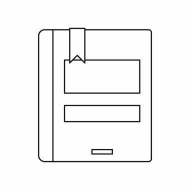 Kapalı kitap simgesi, anahat stili