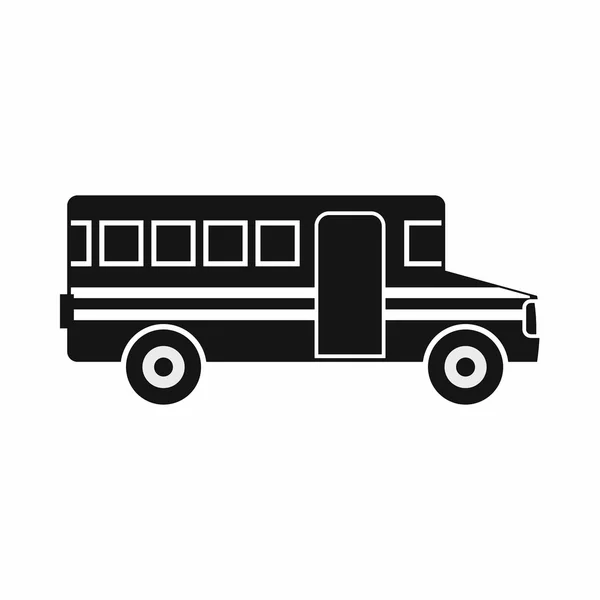 Значок школьного автобуса, простой стиль — стоковый вектор