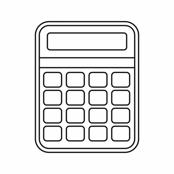 Icono de la calculadora, estilo de esquema — Vector de stock
