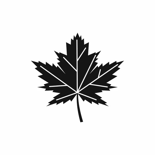 Maple leaf pictogram, eenvoudige stijl — Stockvector