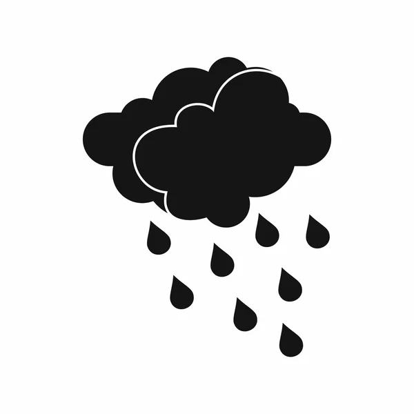 Nubes y gotas de agua icono, estilo simple — Archivo Imágenes Vectoriales