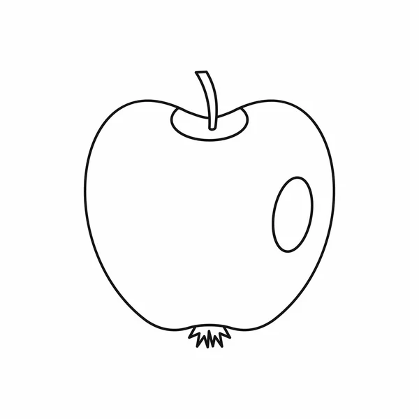 Ikona jabłka, styl konturu — Wektor stockowy