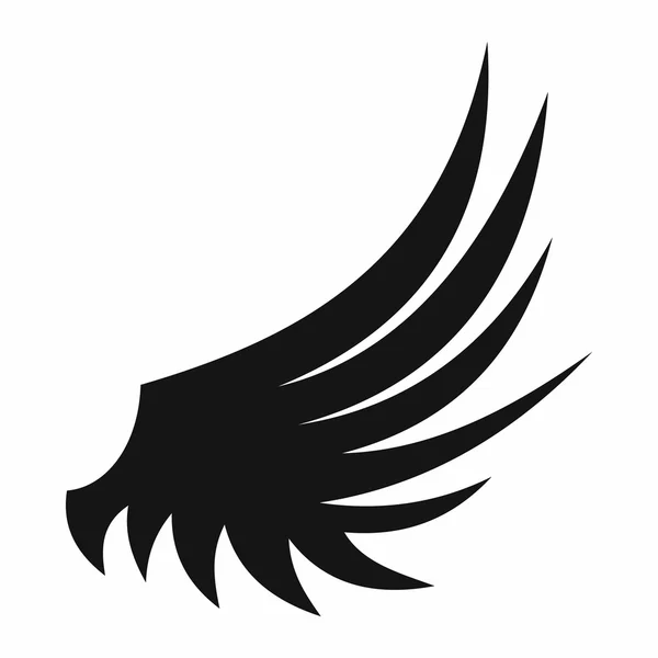 Vleugel pictogram, eenvoudige stijl — Stockvector