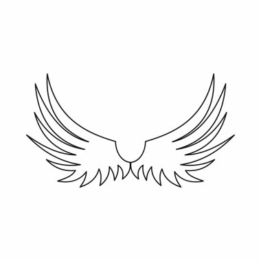 Kanat simgesi, anahat stili