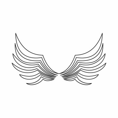 Kanat simgesi, anahat stili