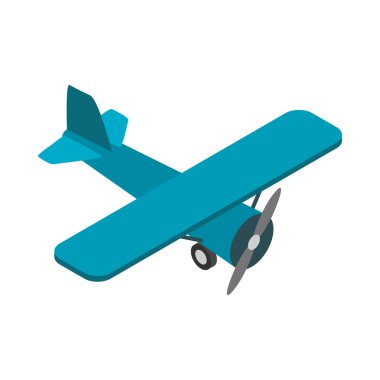 Hafif uçak simgesi, izometrik 3d stili