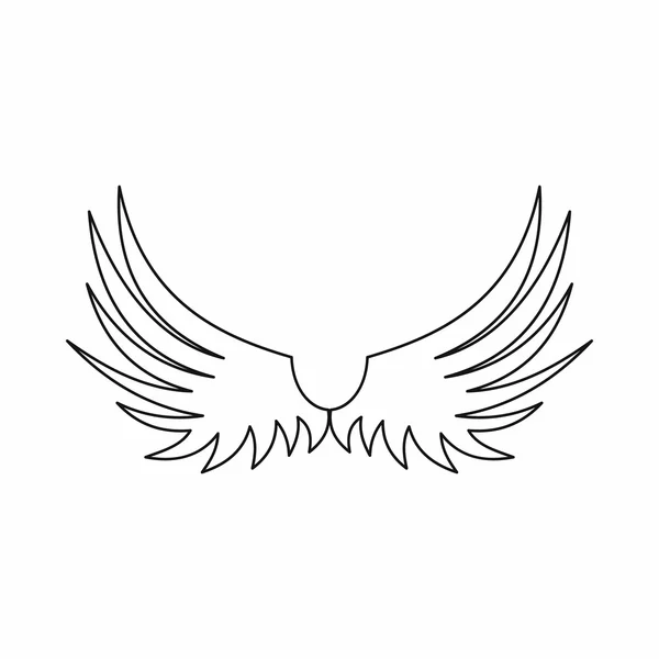 Vleugel pictogram, Kaderstijl — Stockvector