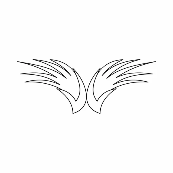 Icono de ala, estilo de contorno — Vector de stock