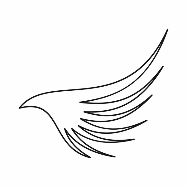 Значок крыла, стиль контура — стоковый вектор