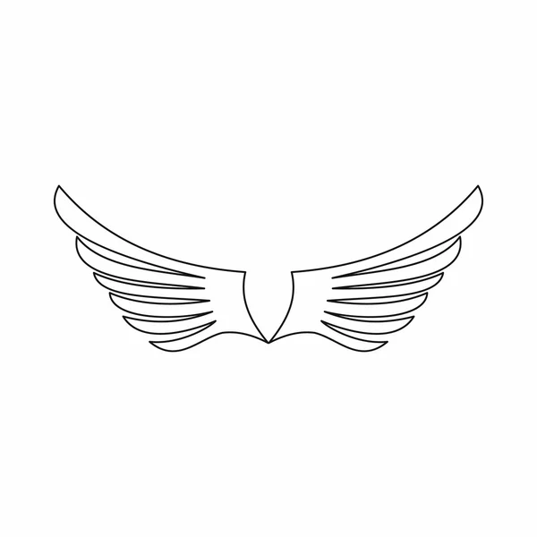 Křídlo ikona, styl osnovy — Stockový vektor