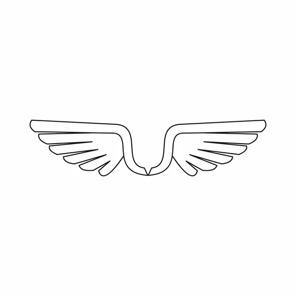 Wing icon, outline style — Stock Vector