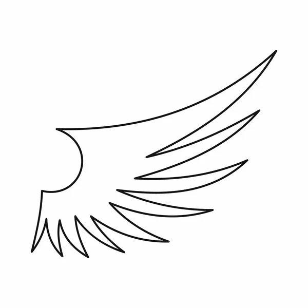 Піктограма крила, стиль контуру — стоковий вектор