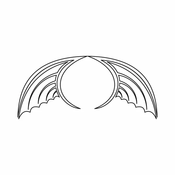 Křídlo ikona, styl osnovy — Stockový vektor