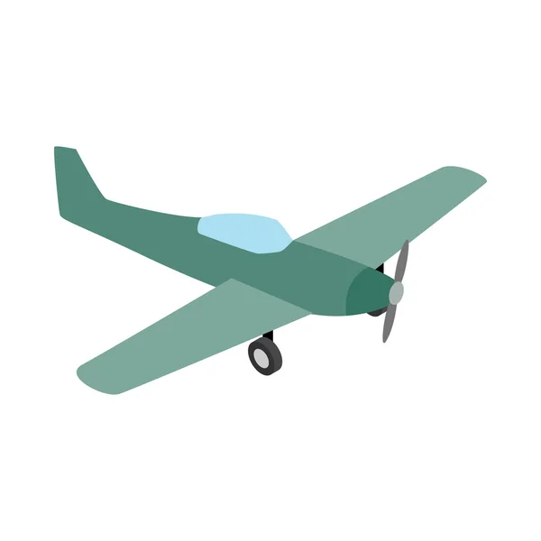 Küçük uçak simgesi, izometrik 3d stili — Stok Vektör