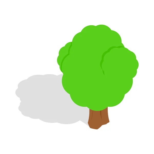 Ağaç simgesiyle, izometrik 3d stili — Stok Vektör